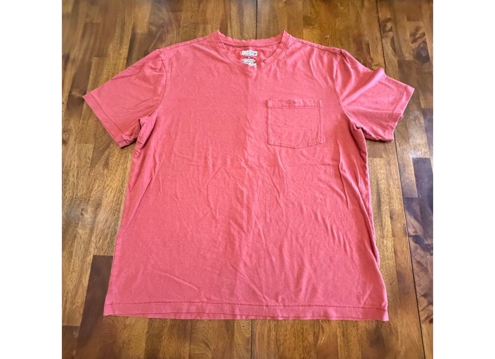 Duluth Trading Co Mens L Red Pocket T-Shirt Standard Fit Cotton Blend